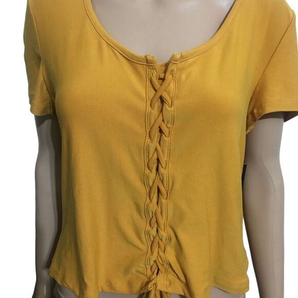 Lace Up Front Top 19J - Picture 1 of 6